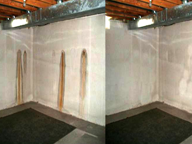 Before and after Rod hole Repair | Basement Waterproofing Near Detroit, MI | Perma Dry Michigan