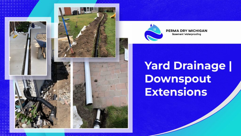 Yard Drainage | Downspout Extensions | Perma Dry Michigan