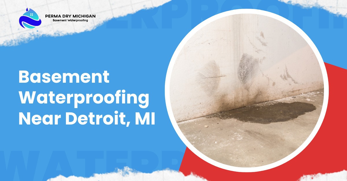Water Damage At The Base of Basement Wall and Floor | Basement Waterproofing Near Detroit, MI | Perma Dry Michigan