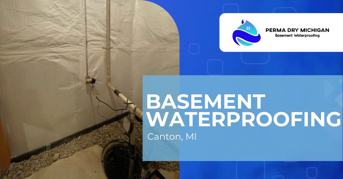 Basement Waterproofed Walls With a Sump Pump | Basement Waterproofing Near Canton, MI | Perma Dry Michigan