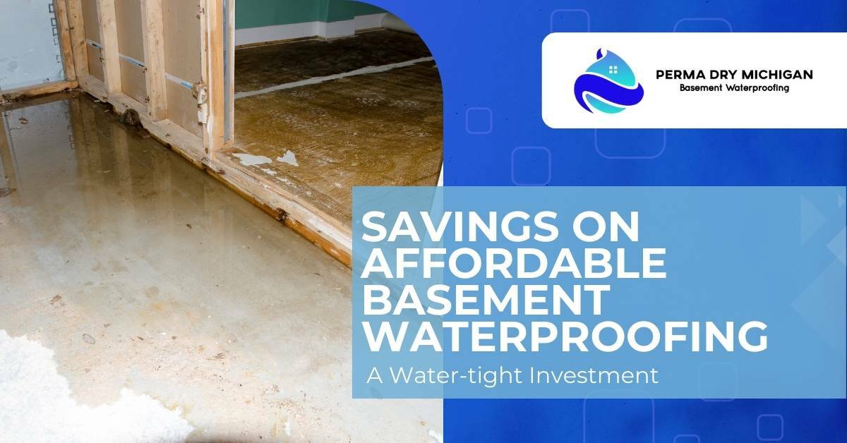 Flooded Basement With Water on the Ground | Savings of Affordable Basement Waterproofing | A Water-tight Investment Perma Dry Michigan