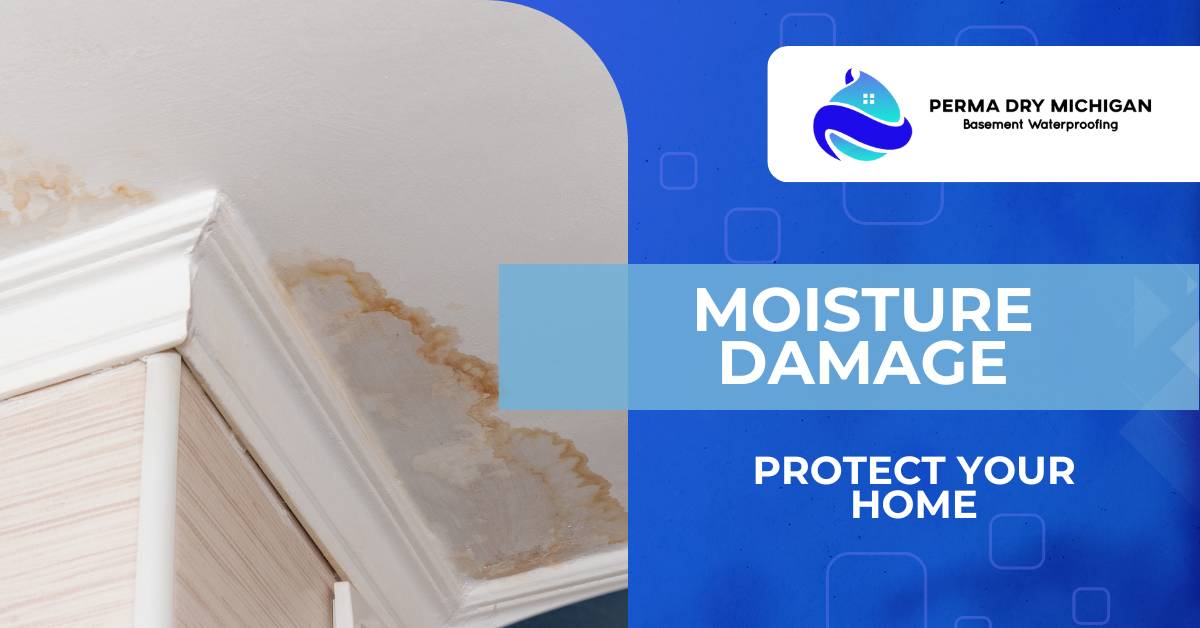 Moisture Damage by the Crowning of the Ceiling | Protect Your Home | Perma Dry Michigan