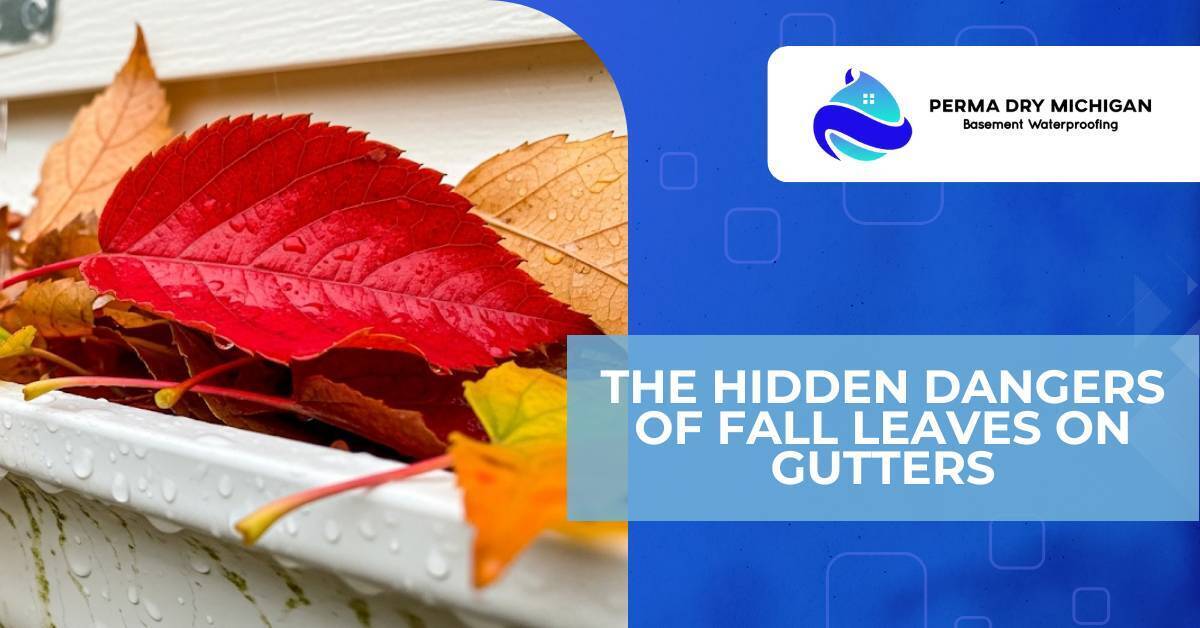 Leaves in a gutter. The hidden dangers of leaves in gutters